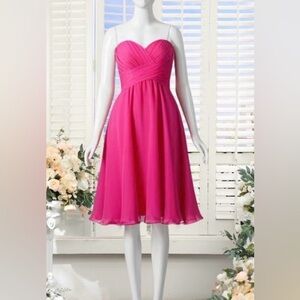 NWT- J. Crew Vibrant Pink Midi Dress